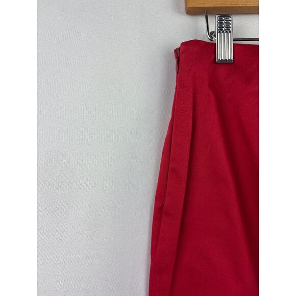 Women’s MODA International Size 8 Red Straight Leg Pants with Side Zip - Picture 4 of 5